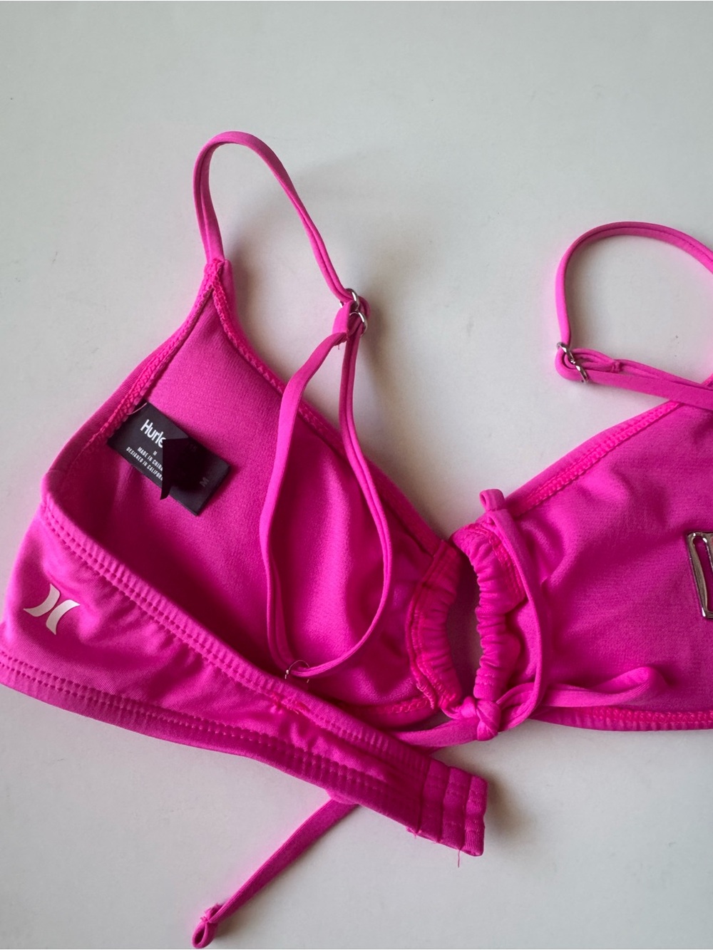 Hurley Bright Pink Two-Piece Bikini - Picture 5 of 9
